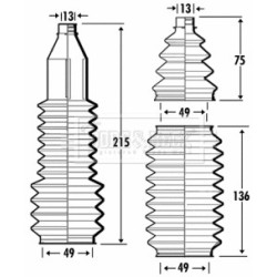 Steering Rack Boot BORG & BECK BSG3367 OE Ref Q0005376V001000000