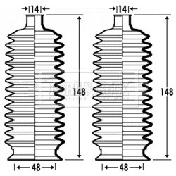 Steering Rack Boot BORG & BECK BSG3373