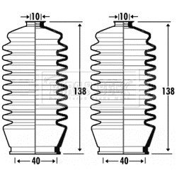 Steering Rack Boot BORG & BECK BSG3377 OE Ref 4553516010