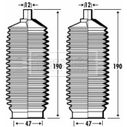 Steering Rack Boot BORG & BECK BSG3383