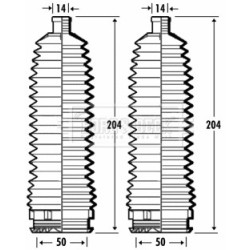 Steering Rack Boot BORG & BECK BSG3384