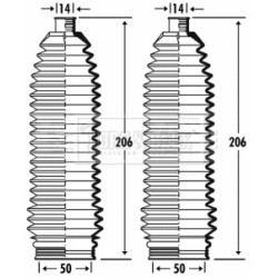 Steering Rack Boot BORG & BECK BSG3385