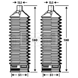 Steering Rack Boot BORG & BECK BSG3388 OE Ref 5774026000
