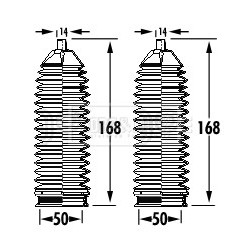 Steering Rack Boot BORG & BECK BSG3393 OE Ref D8203-1KA0A