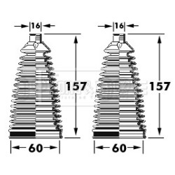 Steering Rack Boot BORG & BECK BSG3394 OE Ref 4553549015