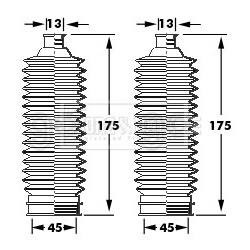 Steering Rack Boot BORG & BECK BSG3395 OE Ref 53534SEAG02