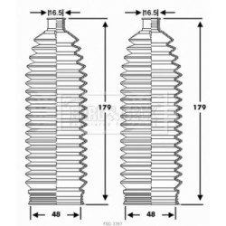 Steering Rack Boot BORG & BECK BSG3397 OE Ref 1J0422831B