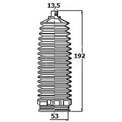 Steering Rack Boot BORG & BECK BSG3399 OE Ref 82 01 108 358