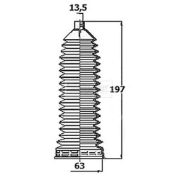 Steering Rack Boot BORG & BECK BSG3400 OE Ref A2104602300