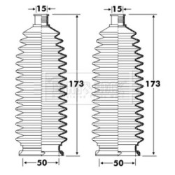 Steering Rack Boot BORG & BECK BSG3402 OE Ref 406669