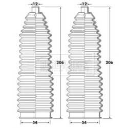 Steering Rack Boot BORG & BECK BSG3404 OE Ref 482036715R