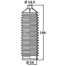 Steering Rack Boot BORG & BECK BSG3407 OE Ref 42556992