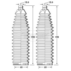 Steering Rack Boot BORG & BECK BSG3408 OE Ref 1648322380