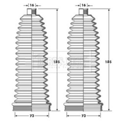 Steering Rack Boot BORG & BECK BSG3409 OE Ref 77365593