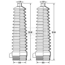 Steering Rack Boot BORG & BECK BSG3411 OE Ref EC0132125