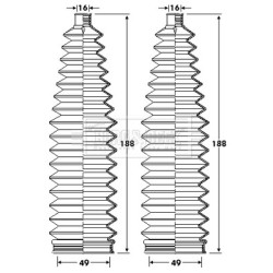 Steering Rack Boot BORG & BECK BSG3413 OE Ref 4553509170