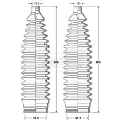 Steering Rack Boot BORG & BECK BSG3414 OE Ref 4553509240