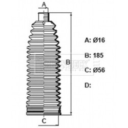Steering Rack Boot BORG & BECK BSG3415 OE Ref 32106854893