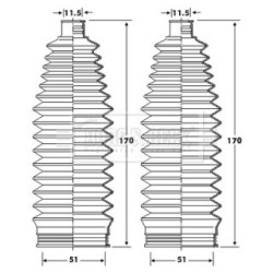 Steering Rack Boot BORG & BECK BSG3419 OE Ref 4066A3