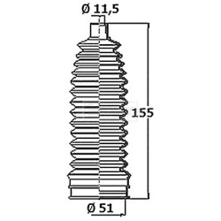 Steering Rack Boot BORG & BECK BSG3420 OE Ref 482033U025