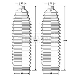 Steering Rack Boot BORG & BECK BSG3421 OE Ref 8N0422831