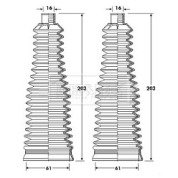 Steering Rack Boot BORG & BECK BSG3422 OE Ref 8K0422831