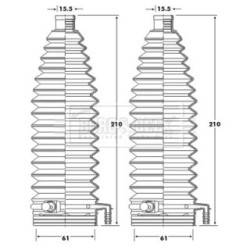 Steering Rack Boot BORG & BECK BSG3423 OE Ref 4066.85