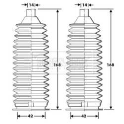 Steering Rack Boot BORG & BECK BSG3426 OE Ref 4857165D00000