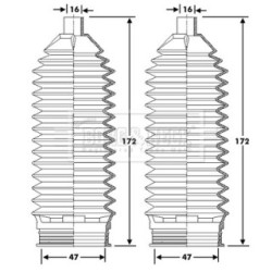 Steering Rack Boot BORG & BECK BSG3427 OE Ref 57740-2K010