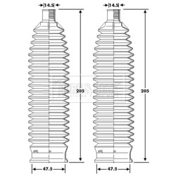 Steering Rack Boot BORG & BECK BSG3428 OE Ref 6Q0423831D