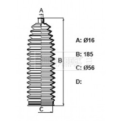 Steering Rack Boot BORG & BECK BSG3431 OE Ref QFW500020