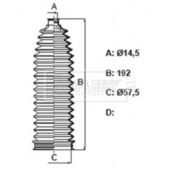 Steering Rack Boot BORG & BECK BSG3434 OE Ref 246 463 00 96 S1