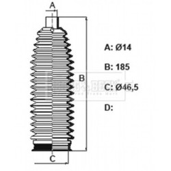 Steering Rack Boot BORG & BECK BSG3441 OE Ref 1609200