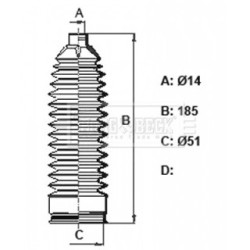 Steering Rack Boot BORG & BECK BSG3445 OE Ref 4G0423831