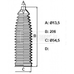 Steering Rack Boot BORG & BECK BSG3446 OE Ref 95915220 SK2