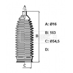 Steering Rack Boot BORG & BECK BSG3447 OE Ref 577282S000