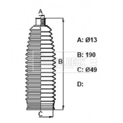 Steering Rack Boot BORG & BECK BSG3449 OE Ref 093181234
