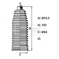 Steering Rack Boot BORG & BECK BSG3450 OE Ref 32106782252