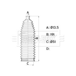 Steering Rack Boot BORG & BECK BSG3461 OE Ref 6C0 423 831 B