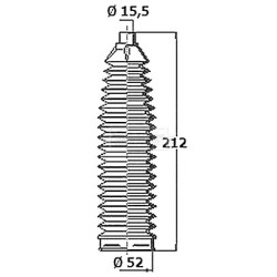 Steering Rack Boot BORG & BECK BSG3472 OE Ref 13 271 036