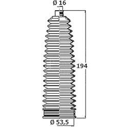 Steering Rack Boot BORG & BECK BSG3473 OE Ref 16 09 182