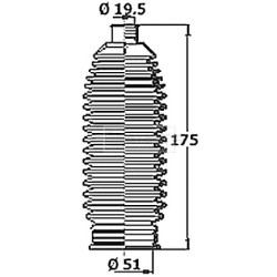 Steering Rack Boot BORG & BECK BSG3474 OE Ref 77364750