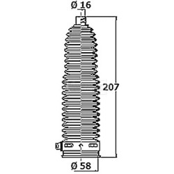Steering Rack Boot BORG & BECK BSG3475 OE Ref 639 460 01 96