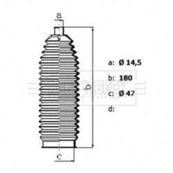 Steering Rack Boot BORG & BECK BSG3477 OE Ref 577403X000