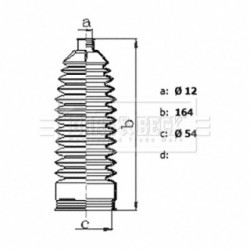 Steering Rack Boot BORG & BECK BSG3480 OE Ref 221 463 02 96 S1