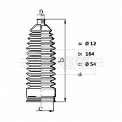 Steering Rack Boot BORG & BECK BSG3481 OE Ref 4857184MOOOOO