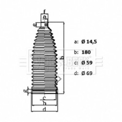 Steering Rack Boot BORG & BECK BSG3487 OE Ref 1733279