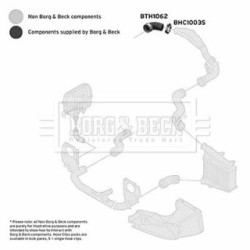 Air Filter Intake Hose BORG & BECK BTH1062 OE Ref 8D0 145 834 L