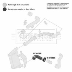 Hose Clip BORG & BECK BTH1068 OE Ref 3B0 145 834 L
