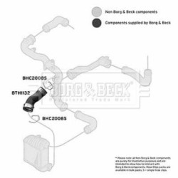 Hose Clip BORG & BECK BTH1132 OE Ref 1J0 145 834 AA